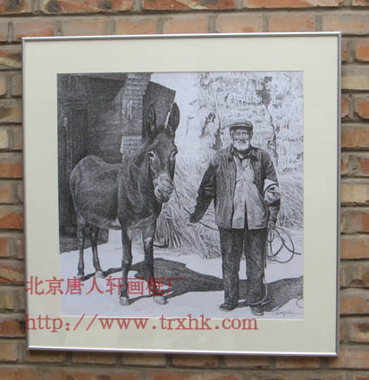 素描画铝合金画框装裱